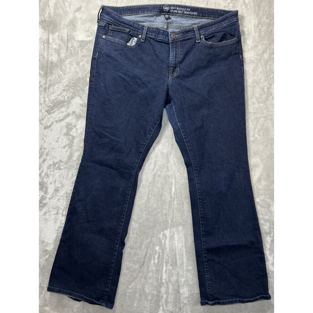Gap Jeans Womens 18 Sexy Bootcut Dark Wash Western Cowgirl Americana Retro
